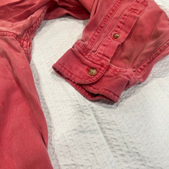 Marlboro red button down shirt men XL *flawed* - Picture 3 of 9